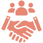 Handshake and teamwork icon